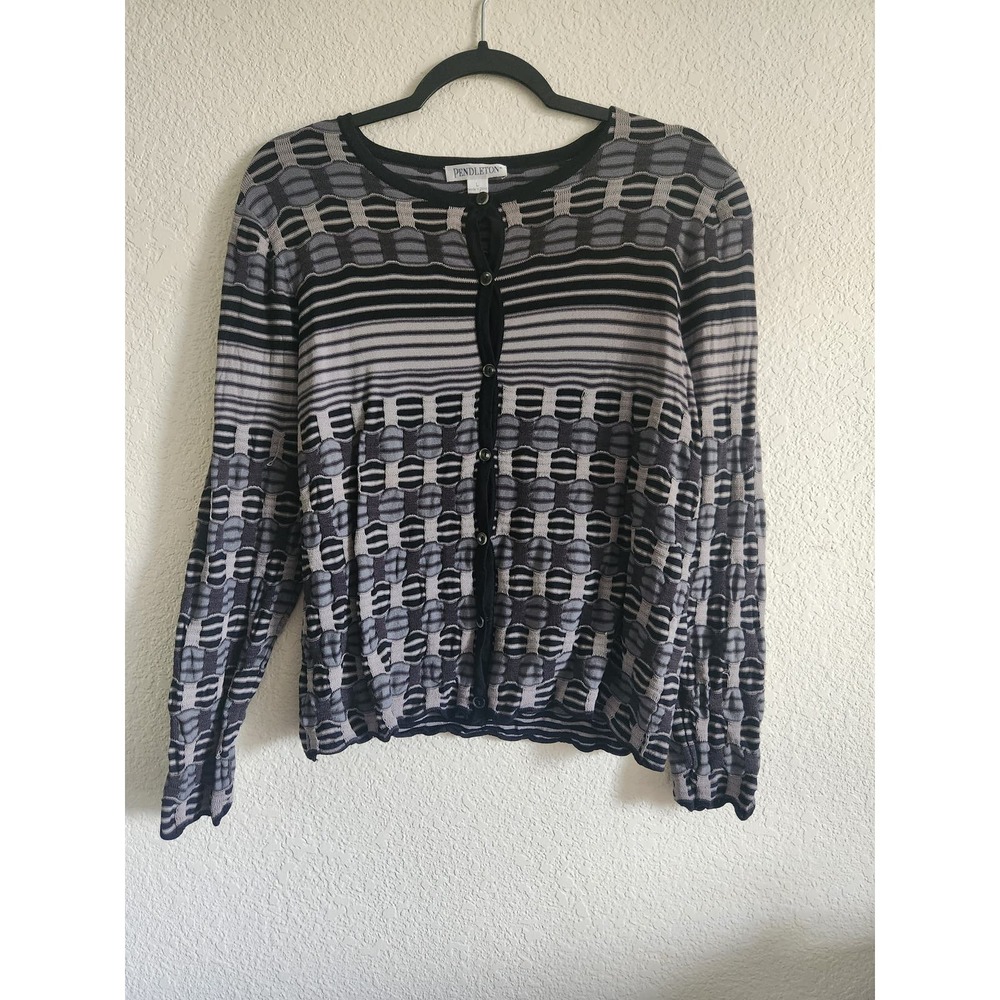 Pendleton Women's Coogi style Long Sleeve Button Up Shirt L